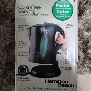 Hamilton Beach Cordless Black Kettle - 1.8 Liter